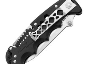 Складной нож электрика со стриппером Kilowatt - SOG EL01, сталь AUS-8, рукоять термопластик GRN