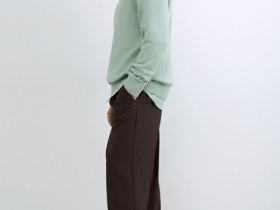 Широкие брюки с ремнём, Коричневый