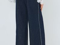 Широкие джинсы O'STIN x Яндекс Книги, Синий