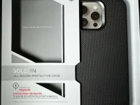 Чехол-накладка Puloka Solemn Magsafe для iPhone 15 Pro Max пластиковый/текстура (черный)