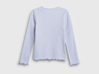 Лонгслив в рубчик для девочек, Голубой