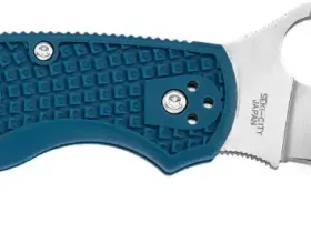 Складной нож Spyderco Police 4 LTW сталь K390, рукоять FRN голубая