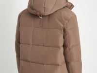 Пуховое полупальто со съемным капюшоном