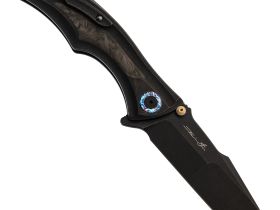 Складной нож WE Knife Tighe Down Tanto, сталь M390, рукоять титан/карбон, черный