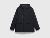 Утеплённая парка с капюшоном, Черный