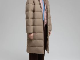 Длинный пуховик с натуральным пухом