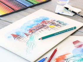 Набор карандашей акварельных Faber-castell "Albrecht Durer" 12 цв проф-ные в металле