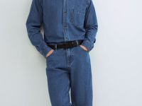 Свободные джинсы Bow, Синий