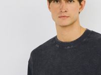 Футболка с эффектом стирки, Серый