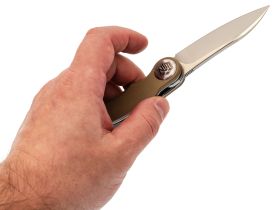 Складной нож Dr.Tech W3618GD, сталь D2, рукоять G10, песочный