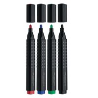 Маркер перманентный Faber-Castell "GRIP 1504" с круглым наконечником, зеленый