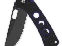 Складной нож QSP Unicorn, сталь 14C28N, рукоять микарта, черный/фиолетовый