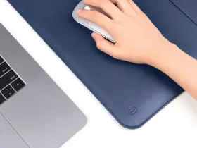 Чехол для ноутбука WIWU Skin Pro II PU Leather Sleeve для Apple MacBook Air 15.3" (синий)