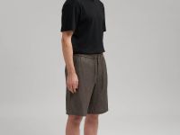 Шорты прямого кроя со льном