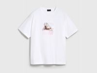 Футболка оверсайз с принтом, Белый