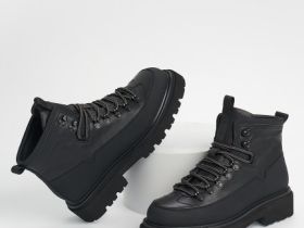 Ботинки из натуральной кожи, Черный