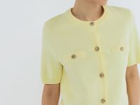 Кардиган с коротким рукавом, Желтый