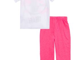 Комплект трикотажный для девочек: фуфайка (футболка), брюки