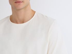 Футболка с необработанным краем, Белый