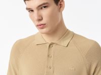 Мужское тёплое трикотажное поло Lacoste