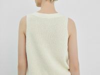 Вязаный жилет, Бежевый