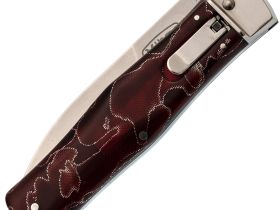 Автоматический складной нож Mikov Predator, сталь N690, рукоять Raffir, красный