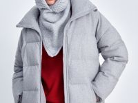 Вязаный капор с добавлением шерсти