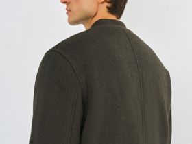 Бомбер из пальтовой ткани, Коричневый