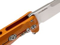 Нож складной LionSteel SR22A OS Mini, сталь Uddeholm Sleipner® Satin Finish, рукоять алюминий (Solid®), оранжевый