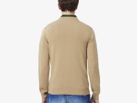 Однотонный хлопковый свитер Lacoste с круглым вырезом