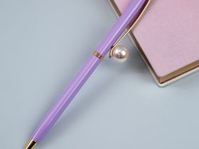 Ручка шариковая автоматическая MESHU "Lilac jewel" синяя, 1,0 мм
