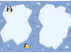 Открытка "НГ. Пингвины"