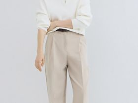 Брюки с ремнём, Бежевый