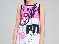 Комплект трикотажный для девочек: платье-футболка, туника