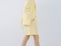 Шорты со складками, Желтый