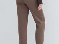 Зауженные прямые брюки, Коричневый
