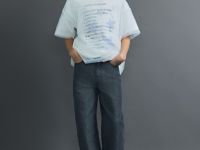 Джинсы Straight с люрексом для девочек, Серый