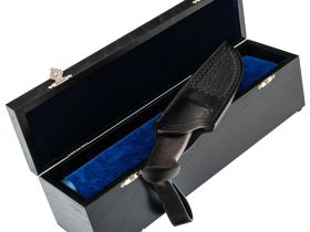 Подарочная шкатулка для ножа с двойным дном, дуб, лак