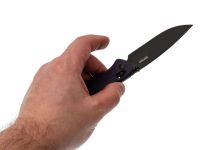 Складной нож SRM Terrier 258L-GN, сталь D2, рукоять G10, фиолетовый