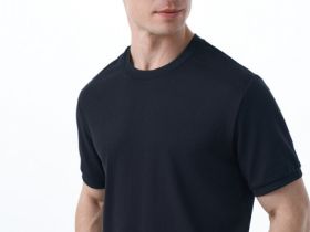 Футболка из фактурной ткани, Черный