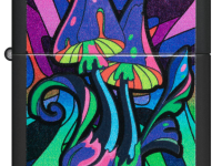 Зажигалка ZIPPO Counter Culture с покрытием Black Light, латунь/сталь, черная,матовая 38x13x57 мм