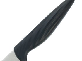 Нож кухонный филейный Okroshka Crouton 19.8 см, сталь 5cr15mov, рукоять пластик, черный