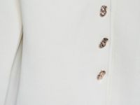 Кардиган на пуговицах с V-вырезом, Белый