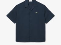 Мужская рубашка Lacoste свободного кроя с вафельной текстурой