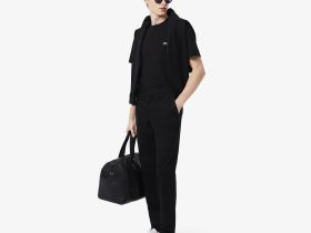 Мужская хлопковая футболка Lacoste из смеси льна