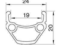 Обод Remerx Dragon L-719 26&quot; (серебристый 32 стенка двойная, одинарный пистон 26&quot; (559))