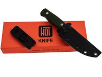 Нож Hot Knife Hoot, сталь D2, рукоять микарта, зеленый