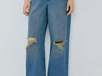 Джинсы со средней посадкой, Синий