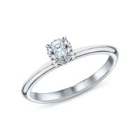 Серебряное кольцо с бриллиантом выращенным