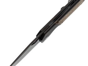 Складной нож Kizer Militaw black сталь Nitro-V, рукоять Black G10/Brown Micarta